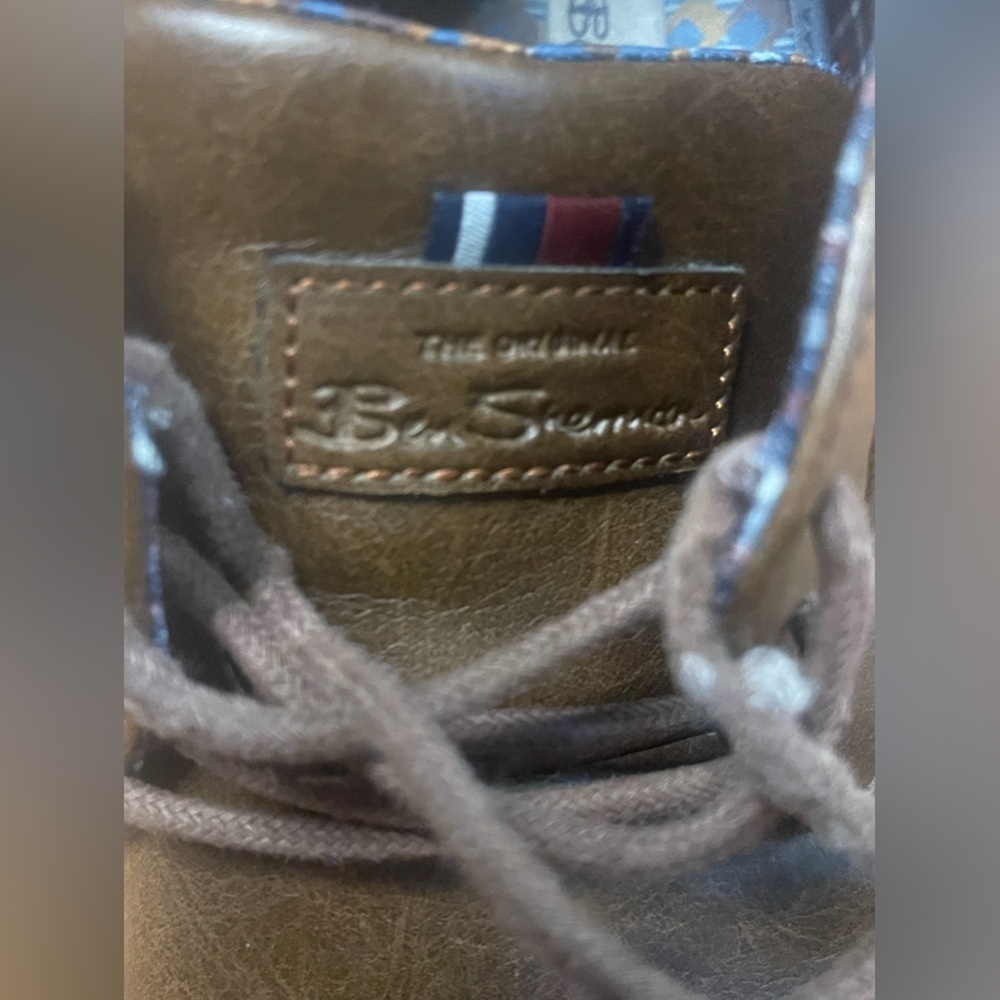 Ben Sherman Mens Preston Hi Top Casual Shoes • Size 10.5 Brown • Oxford Sneakers - Picture 7 of 8
